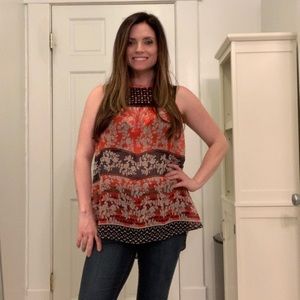 Anthropologie Patterned blouse- size L